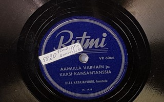 Savikiekko - Ulla Katajavuori, kantele 1950 - Rytmi VR 6066