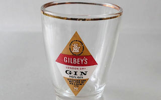Gilbey's London dry gin shot -lasi