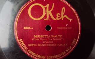 78 rpm Mussetta waltz/Waltz from La Traviata