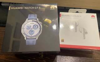 Huawei Watch GT 5 (sininen) +Freebuds 5i kuulokkeet (UUDET)