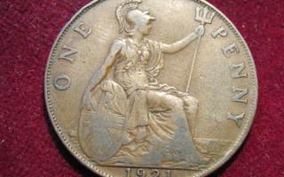 1 penny 1921. Iso-Britannia-Great Britain