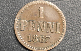 1 penni 1867  #1592