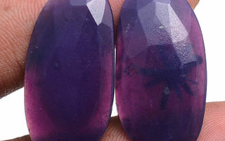 Tsaroiitti pari 34.70 karaattia rahka purppura / violetti