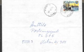 Postilähetys - Kotka 100v (LAPE 821) Espoo 17.2.1978