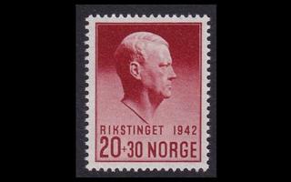 Norja 271 ** Vidkun Quisling Rikstinget-lisäpainama (1942)