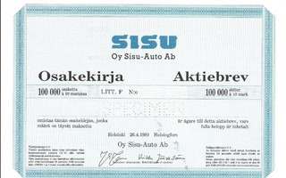 Sisu-Auto Oy Helsinki 1989  specim