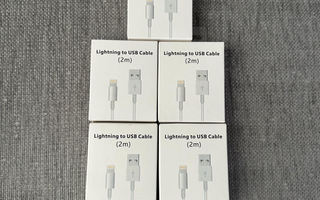 Uusi 2 metriä USB Lightning kaapeli (5 kpl)