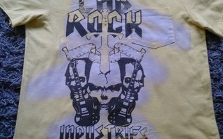 Keltainen Rock-henkinen t-paita - koko M