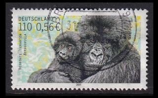 Saksa 2182 o Uhanalaisia eläimiä gorilla (2001)