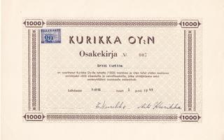 1949 Kurikka Oy, Lahti osakekirja
