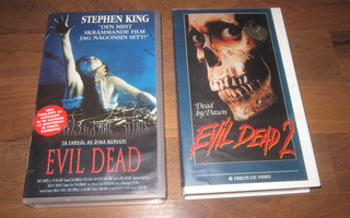 EVIL DEAD & EVIL DEAD II - Sam Raimi - Stephen King (VHS)