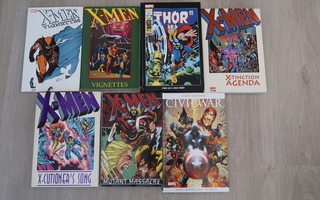 7 kpl Marvel-aiheisia kirjoja