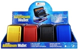 Alumiininen Luottokorttilompakko, 6 taskua, eri värejä UUSI