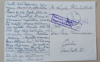 Itä-Karjalan Sotilashallinto, lotan kirjekortti p.1942 sens.