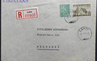 Käyttösarjaa 1954, Lammi kirkko 50 mk R-kirjeellä 1958