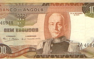 Angola 100 escoa 1972