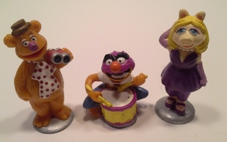 Muppet Show figuureja 3 kpl 1999 Henson 4-5,5 cm
