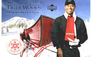 2001 UD St.NICK'S CLASSIC BALL MARKER CARD Tiger Woods