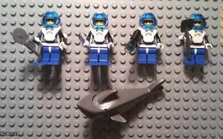 LEGO Aguanauts Figuuripaketti 4kpl + Hai ( Divers )