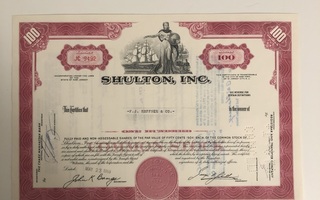 Shulton, Inc. osakekirja