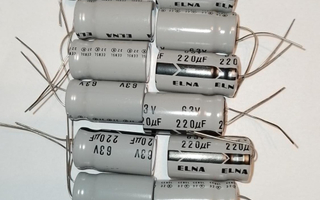 kondensaattori Elna 220uF/63V 20kpl