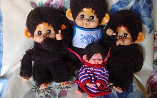 Vintage Monchihichi  apinat  4 kpl