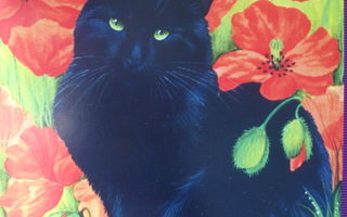 Irina Garmashova musta kissa unikoiden keskellä