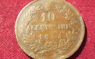 10 centesimi 1863 Italia