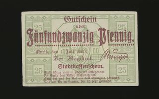 Saksa Notgeld 50 Pfennig, Kyritz 1.7.1920