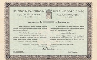 1937 Helsingin kaupungin Obligatiolaina
