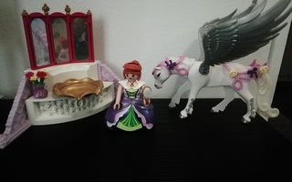 Playmobile Pegasus ja prinsessa.