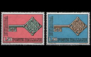 Italia 1272-3 ** Europa (1968)