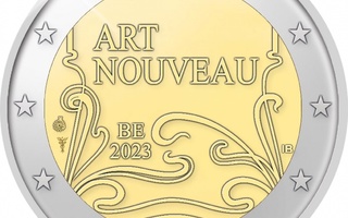 2€ Juhlaraha Belgia 2023 Art Nouveau