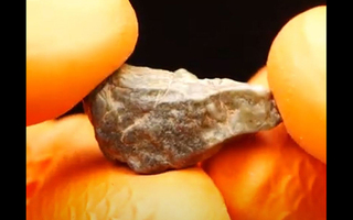 Kuu meteoriitti 12.90 ct kokonainen niin kun löydetty asu