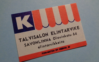 TT-etiketti K Talvisalon Elintarvike, Savonlinna