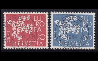 Sveitsi 736-7 o Europa (1961)