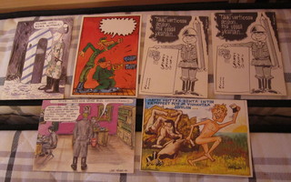 6kpl SA-INT postikortteja 1980-luku