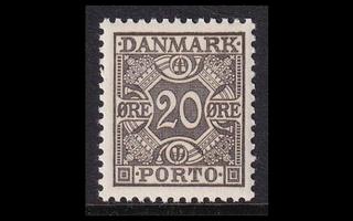 Tanska PORTO_29 ** 20 öre harmaa ruututausta (1934)