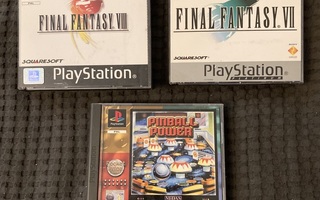 PS1 Pelipaketti: Final Fantasy 7&8 ja Pinball Power