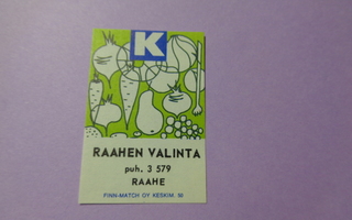 TT-etiketti K Raahen Valinta, Raahe