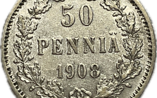 50 Penniä 1908 Hopeaa