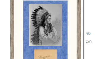 Uusi Istuva Härkä Sitting Bull taidetaulu kehystetty