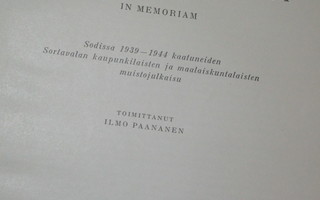 Ilmo Paananen : SORTAVALAN SANKARIVAINAJAT  Sodissa 1939 -44