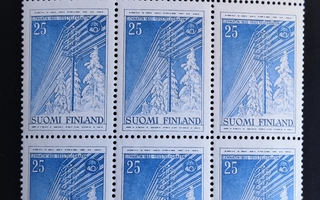 1955 Lennätin 25 mk numerokuusilo **