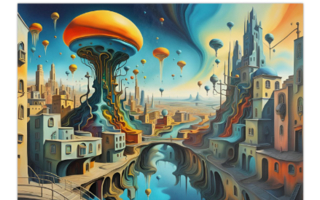 Uusi surrealismi Science Fiction Scifi taidejuliste koko A4
