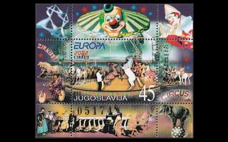 Jugoslavia 3078BL53 ** Europa sirkus (2002)