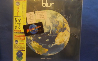 BLUR - BUSTIN + DRONIN' LP UUSI "SS" KORKKAAMATON...