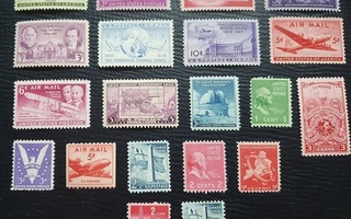 USA 20 postituoretta vanhempaa postimerkkiä **