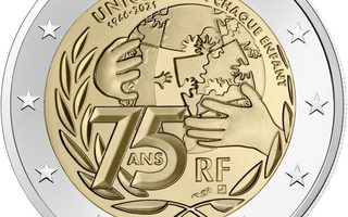 2€ Juhlaraha Ranska 2021 Unicef