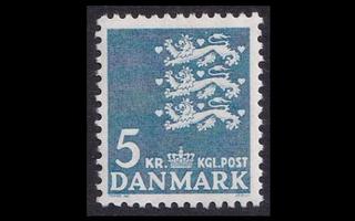 Tanska 291y ** Vaakuna 5,00 kr y-paperi (1946)